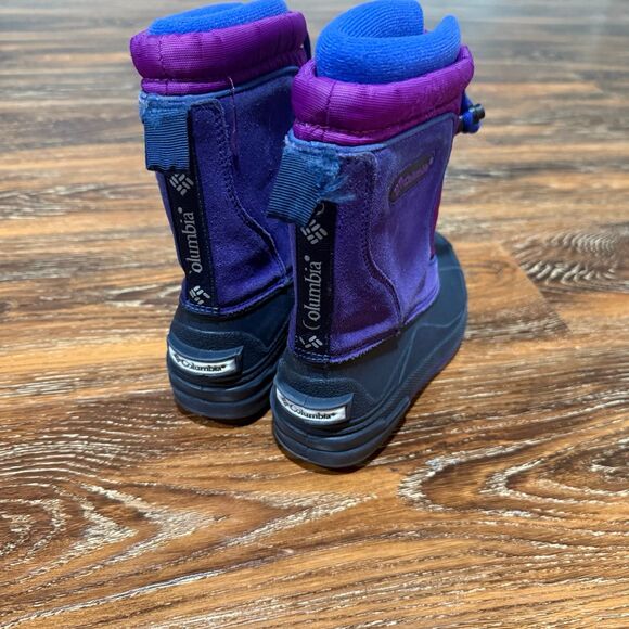 Columbia Size 12 Girls Purple Suede Snow Boots Winter Shoes Vintage Y2K Toddler - Picture 2 of 9